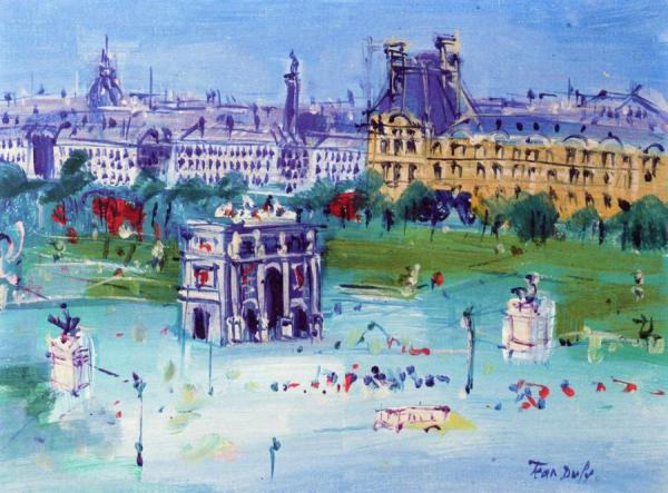 The Tuileries Garden And The Arc De Triomphe Du Carrousel by Jean Dufy