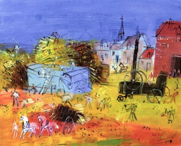 Threshing by Jean Dufy