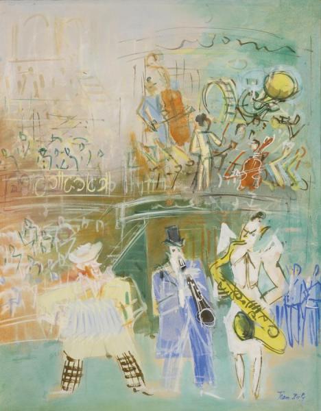Trio De Clowns Musiciens by Jean Dufy