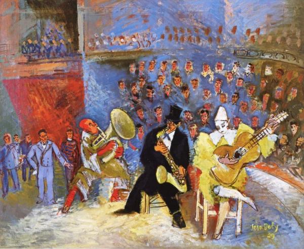 Trio Of Clown Musicians by Jean Dufy