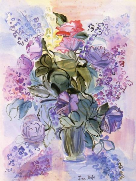 Vase Of Flowers by Jean Dufy