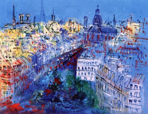 View Of Paris by Jean Dufy Oil Painting Reproductions