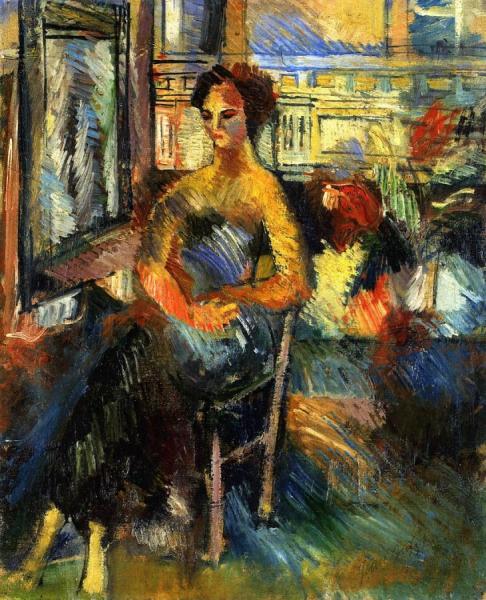 Woman In An Interior by Jean Dufy