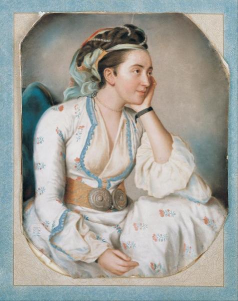 A Woman In Turkish Dress by Jean Etienne Liotard