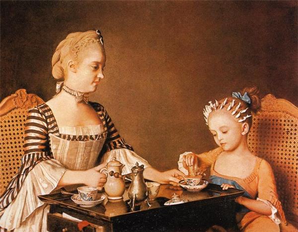 Madame Liotard And Her Daughter by Jean Etienne Liotard