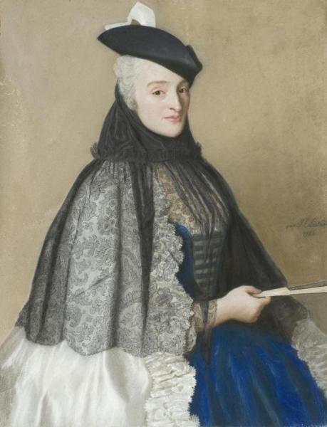 Portrait Of Mme Boère by Jean Etienne Liotard
