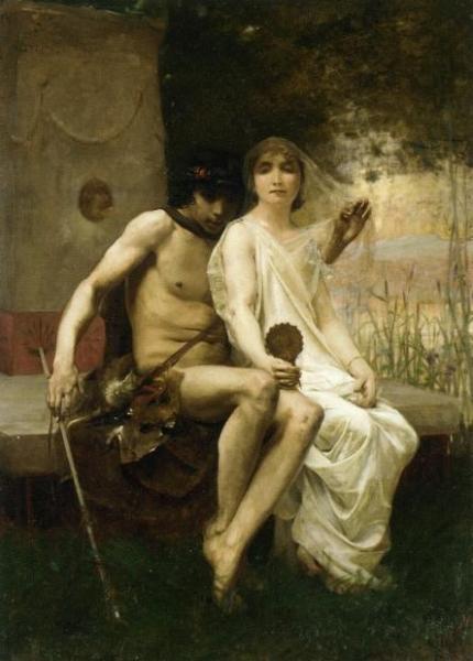Lycacnion Et Daphnis by Jean-eugène Buland