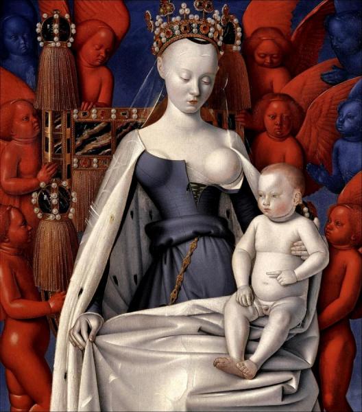 Madonna Surrounded By Seraphim And Cherubim by Jean Fouquet