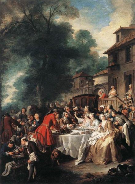 A Hunting Meal by Jean-franсois De Troy