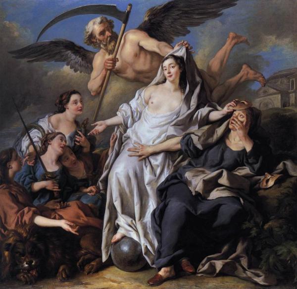Jean-franсois De Troy An Allegory Of Time Unveiling Truth