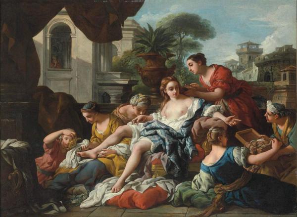 Bathsheba At Her Bath by Jean-franсois De Troy Oil Painting Reproductions