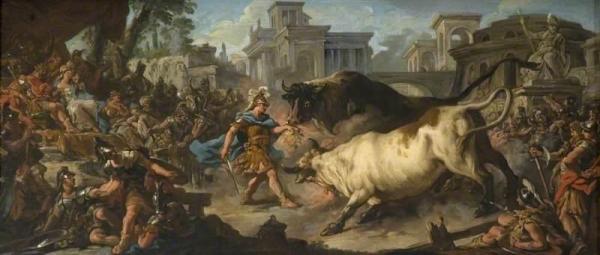 Jason Taming The Bulls Of Aeëtes by Jean-franсois De Troy