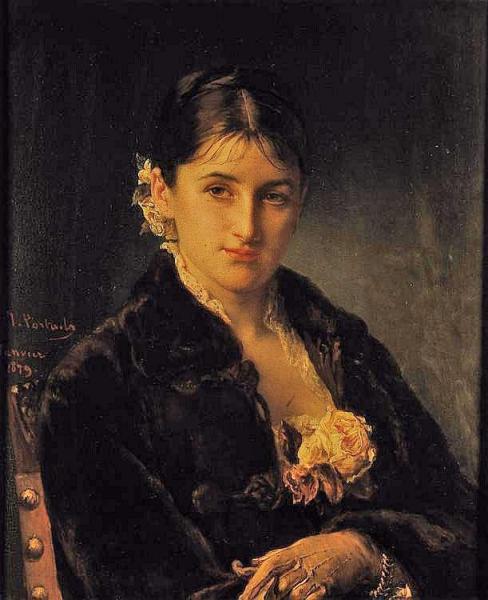 Portrait Of A Lady by Jean Francois Portaels