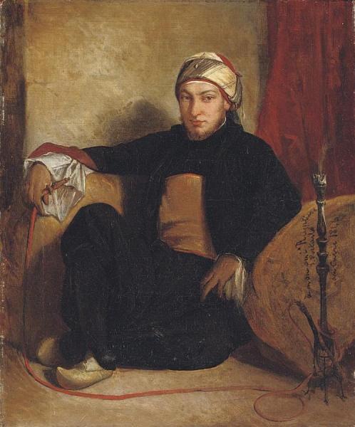 Smoking A Hookah by Jean Francois Portaels