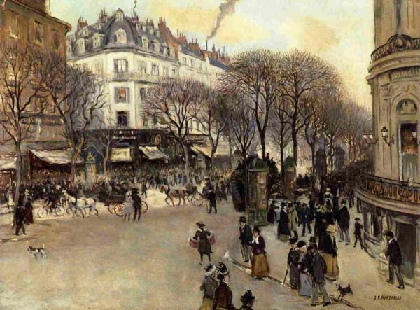 Boulevard Des Italiens by Jean-françois Raffaëlli