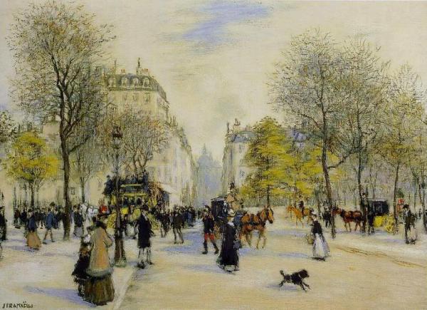 Paris by Jean-françois Raffaëlli Oil Painting Reproductions