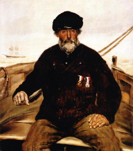 Pere Altazin. Chief Lifeguard Of Honfleur by Jean-françois Raffaëlli