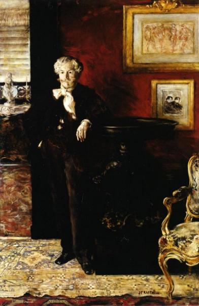 Portrait Of Edmond De Goncourt by Jean-françois Raffaëlli