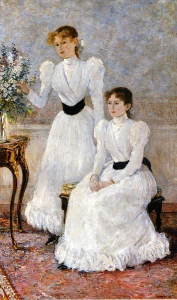 Portrait Of Judithy And Gabrielle by Jean-françois Raffaëlli