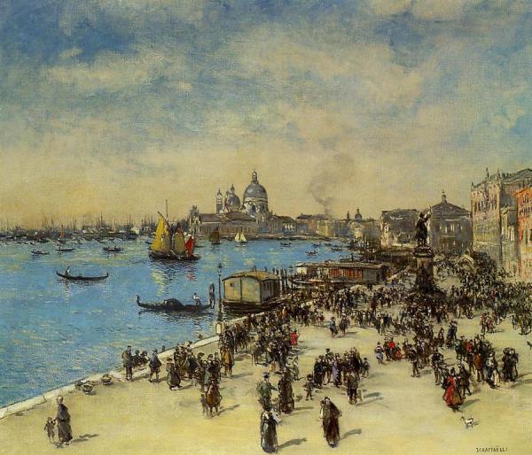 Riva Degli Schiavoni by Jean-françois Raffaëlli