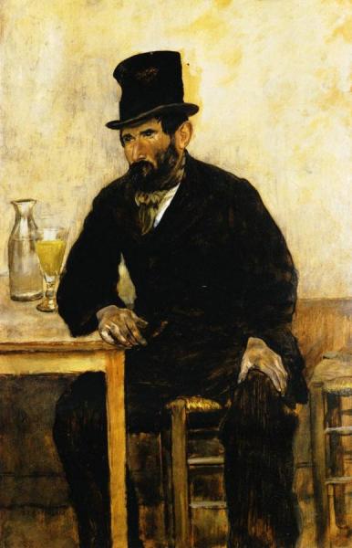 The Absinth Drinker by Jean-françois Raffaëlli Oil Painting Reproductions
