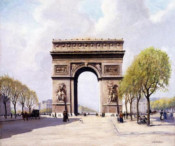 The Arc De Triomphe by Jean-françois Raffaëlli