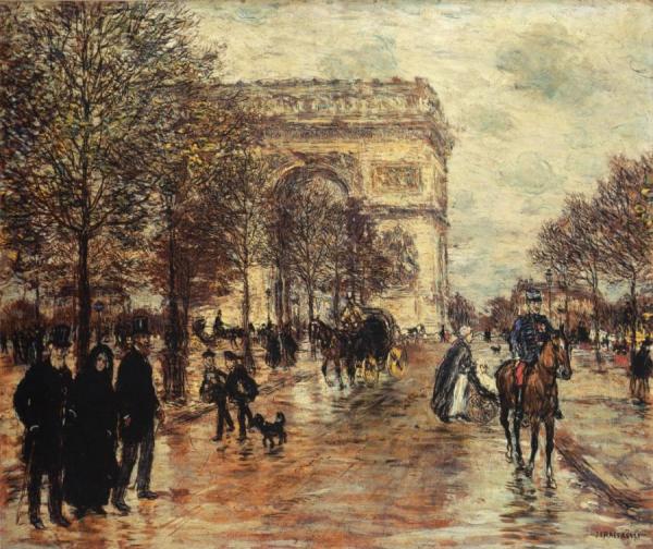 Jean-françois Raffaëlli The Champs-elysees, The Arc De Triompne