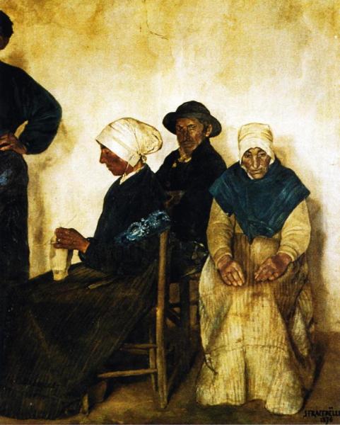 The Family Of Jean The Lame, Peasants From Plougasnou, Finistere by Jean-françois Raffaëlli