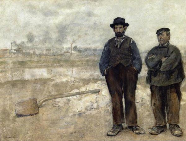 Two Workmen by Jean-françois Raffaëlli