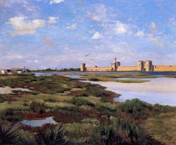 Aigues-mortes by Jean Frederic Bazille