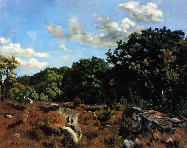 Landscape At Chailly by Jean Frederic Bazille