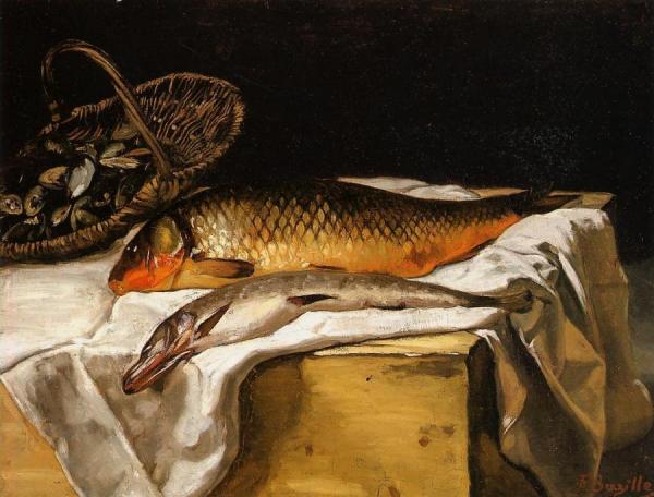 Still Life With Fish by Jean Frederic Bazille