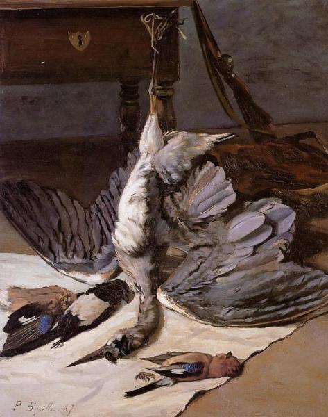 Still Life With Heron by Jean Frederic Bazille
