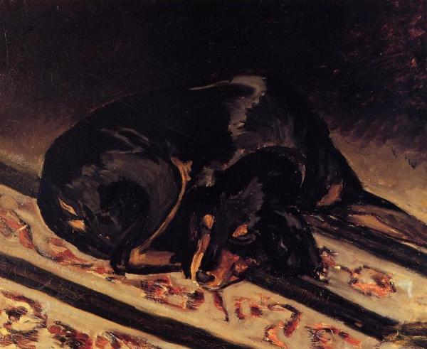 The Dog Rita Asleep by Jean Frederic Bazille