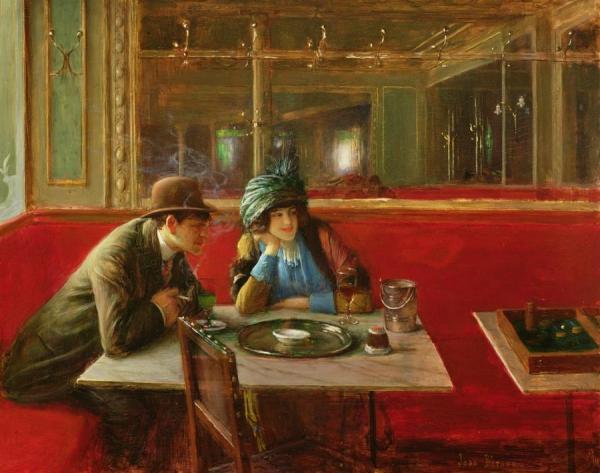 Au Café by Jean Georges Beraud