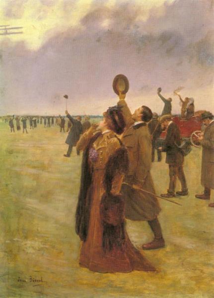 Envol D'un Biplan by Jean Georges Beraud