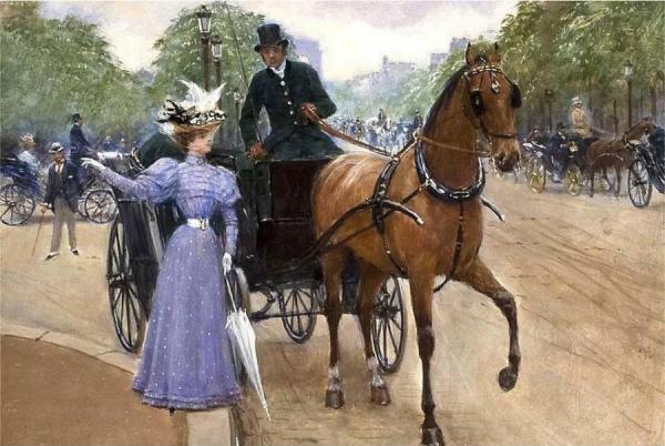 La Dame Utile by Jean Georges Beraud Oil Painting Reproductions