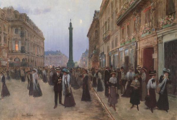 La Rue De La Paix by Jean Georges Beraud