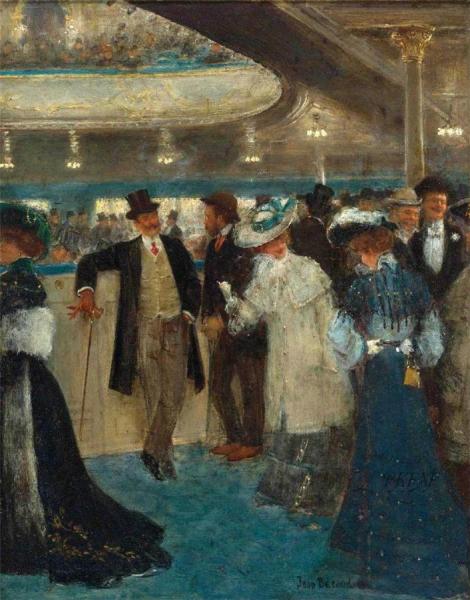 Le Promenoir Aux Folies-bergère by Jean Georges Beraud