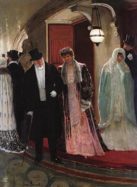 Leaving The Opera by Jean Georges Beraud