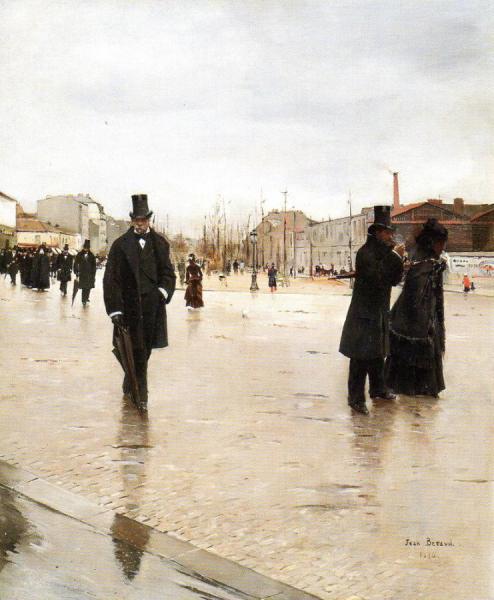 On The Way Back From The Funeral by Jean Georges Beraud