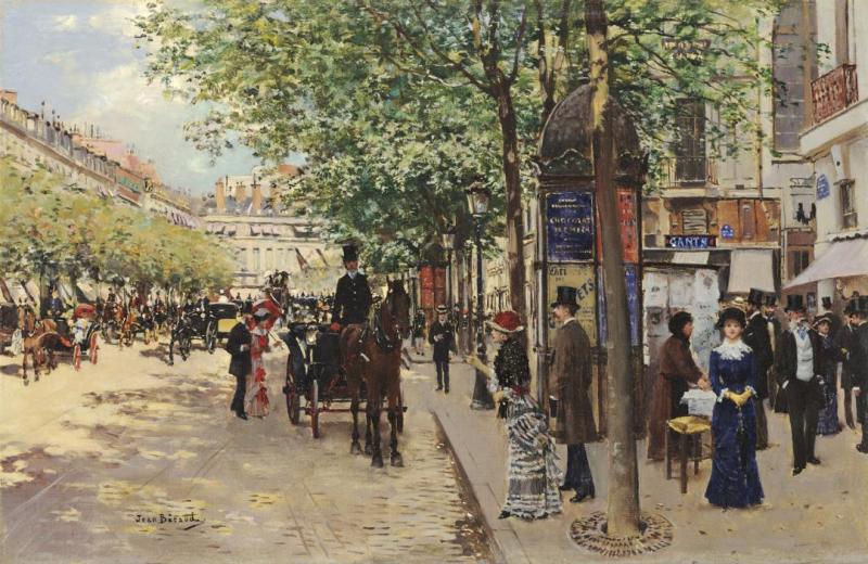 Paris Street Scene by Jean Georges Beraud Oil Painting Reproductions