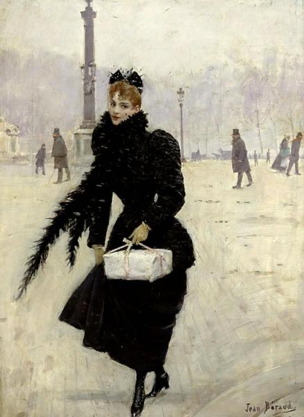 Parisienne, Place De La Concorde by Jean Georges Beraud