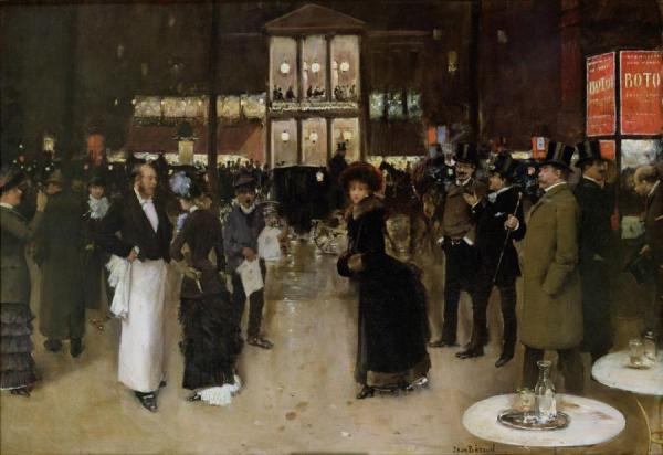The Boulevard At Night, In Front Of The Theatre Des Varietes by Jean Georges Beraud