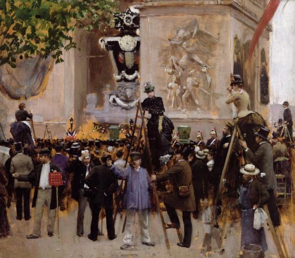 The Funeral Of Victor Hugo by Jean Georges Beraud