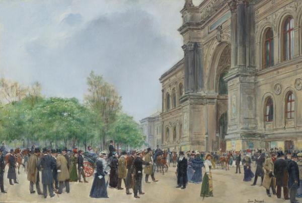 The Opening Day Of The Salon by Jean Georges Beraud