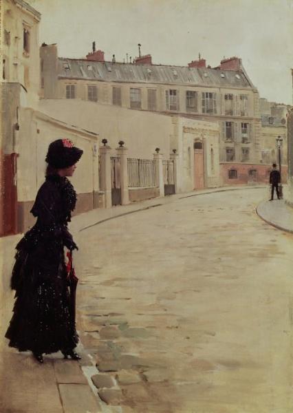 Waiting, Rue De Chateaubriand, Paris by Jean Georges Beraud