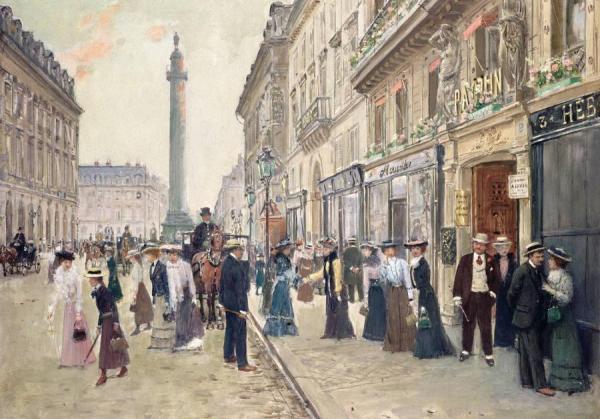 Workers Leaving The Maison Paquin by Jean Georges Beraud
