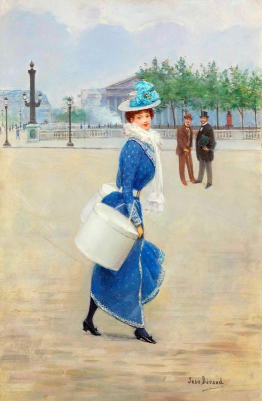 Sur La Place De La Concorde by Jean Georges Beraud
