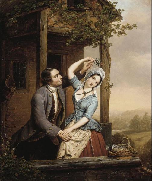 A Flirtatious Couple by Jean Henri De Coene